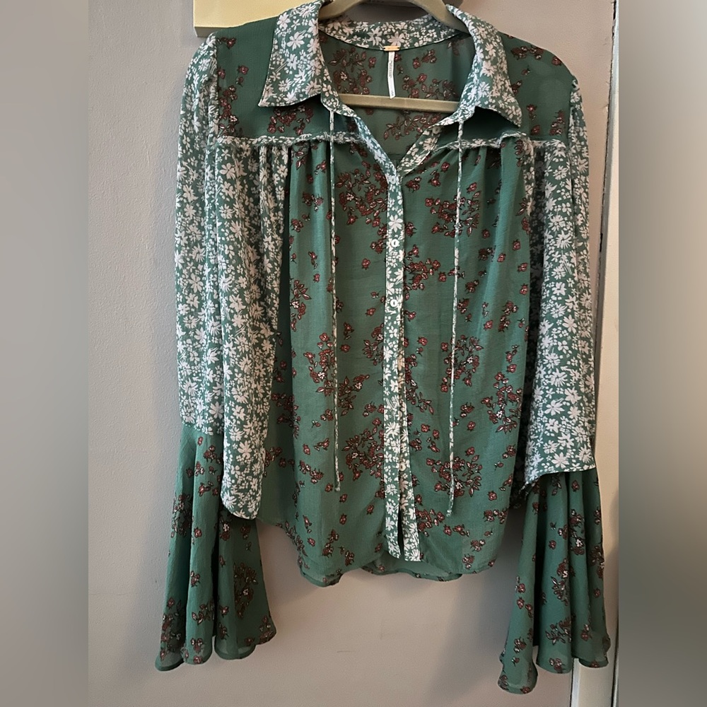 Large Free People long sleeve blouse